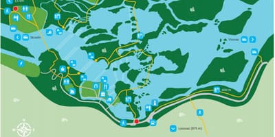 Krka הפארק הלאומי מפת קרואטיה