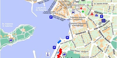 מפה של rovinj קרואטיה